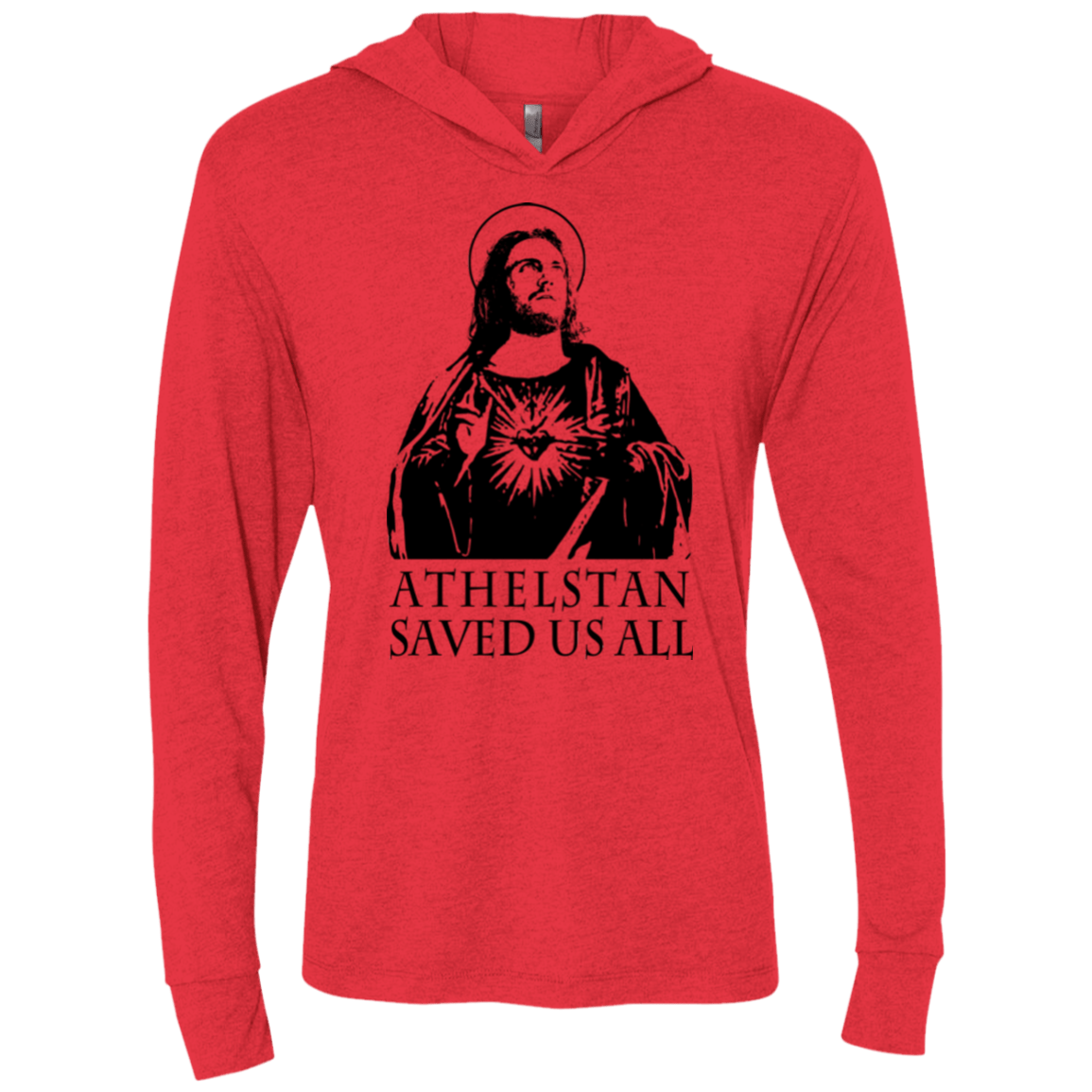 T-Shirts Vintage Red / X-Small Athelstan saves Triblend Long Sleeve Hoodie Tee