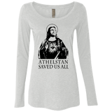 T-Shirts Heather White / Small Athelstan saves Women's Triblend Long Sleeve Shirt