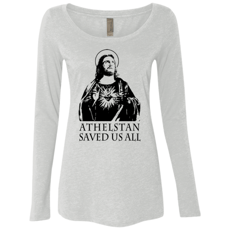 T-Shirts Heather White / Small Athelstan saves Women's Triblend Long Sleeve Shirt