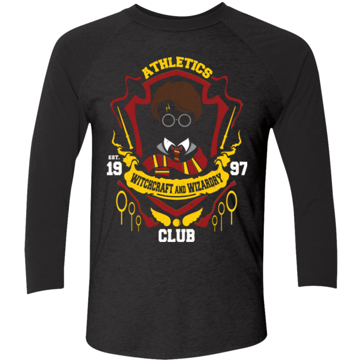 T-Shirts Vintage Black/Vintage Black / X-Small Athletics Club Men's Triblend 3/4 Sleeve