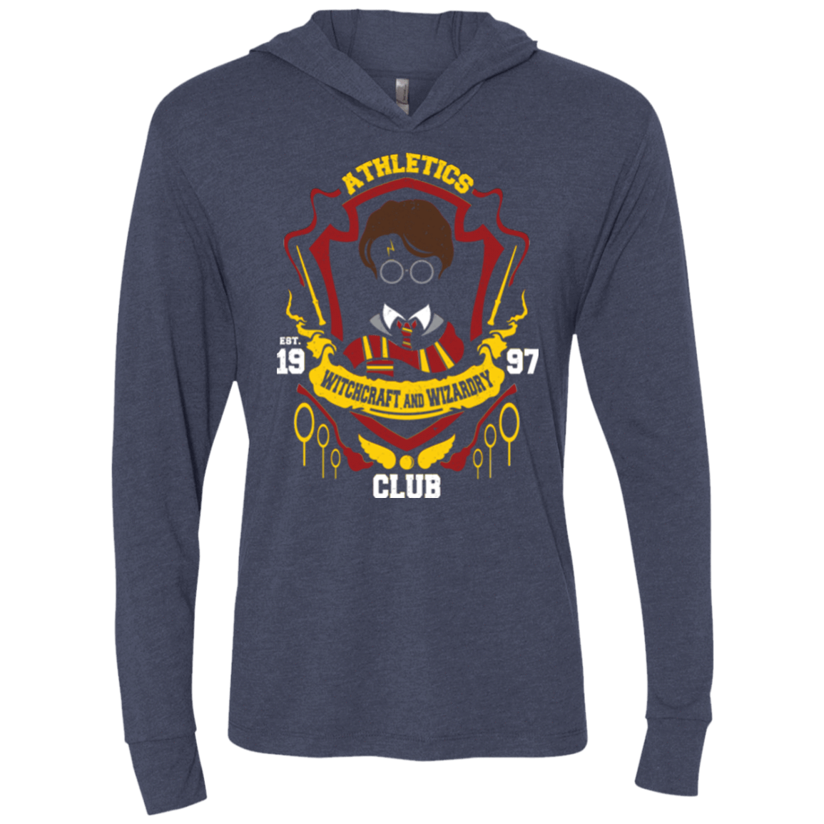 T-Shirts Vintage Navy / X-Small Athletics Club Triblend Long Sleeve Hoodie Tee