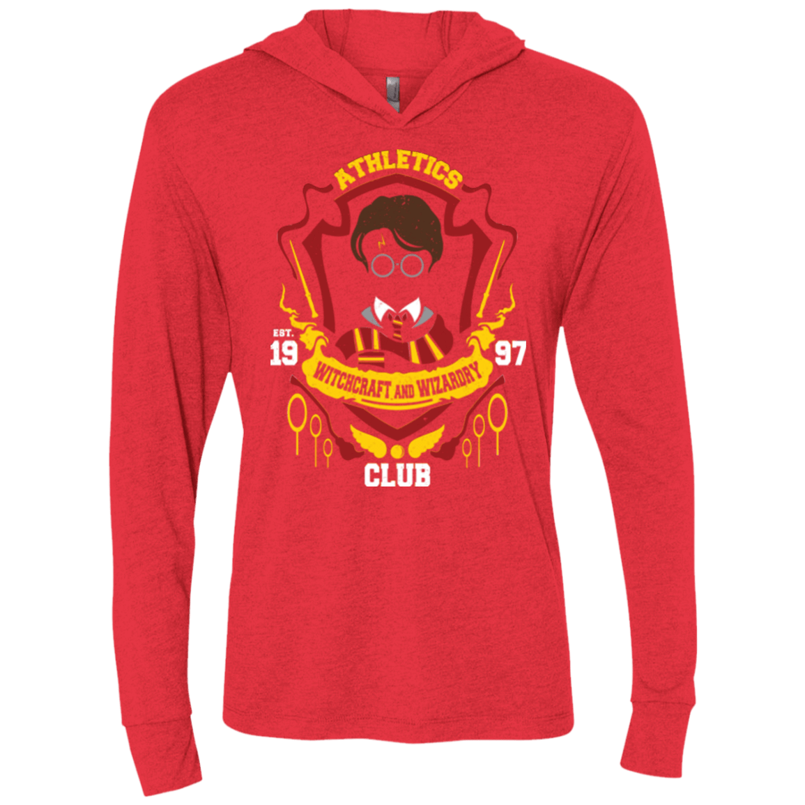 T-Shirts Vintage Red / X-Small Athletics Club Triblend Long Sleeve Hoodie Tee