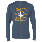 T-Shirts Indigo / X-Small Atlantis University Triblend Long Sleeve Hoodie Tee