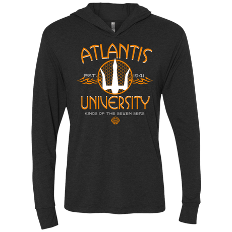 T-Shirts Vintage Black / X-Small Atlantis University Triblend Long Sleeve Hoodie Tee