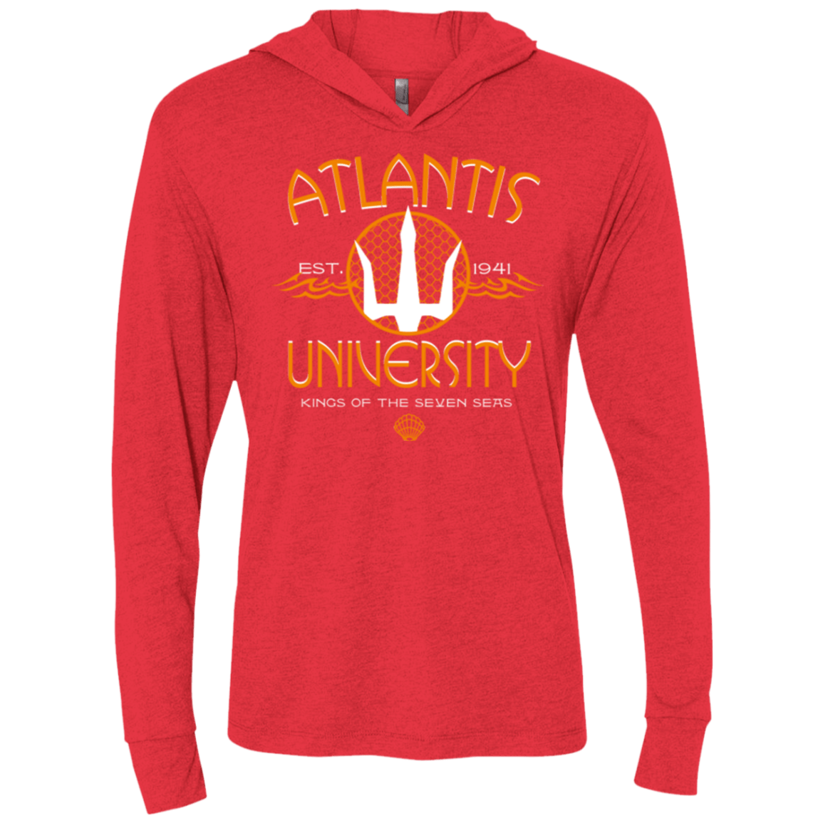 T-Shirts Vintage Red / X-Small Atlantis University Triblend Long Sleeve Hoodie Tee