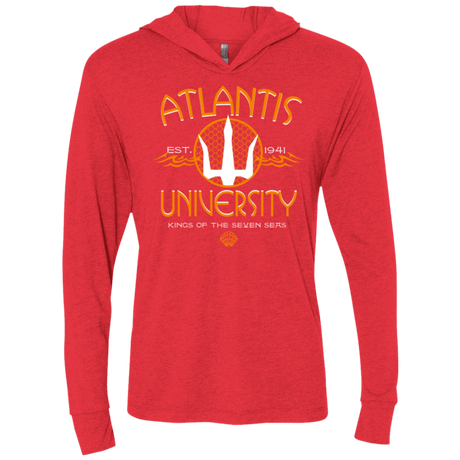 T-Shirts Vintage Red / X-Small Atlantis University Triblend Long Sleeve Hoodie Tee