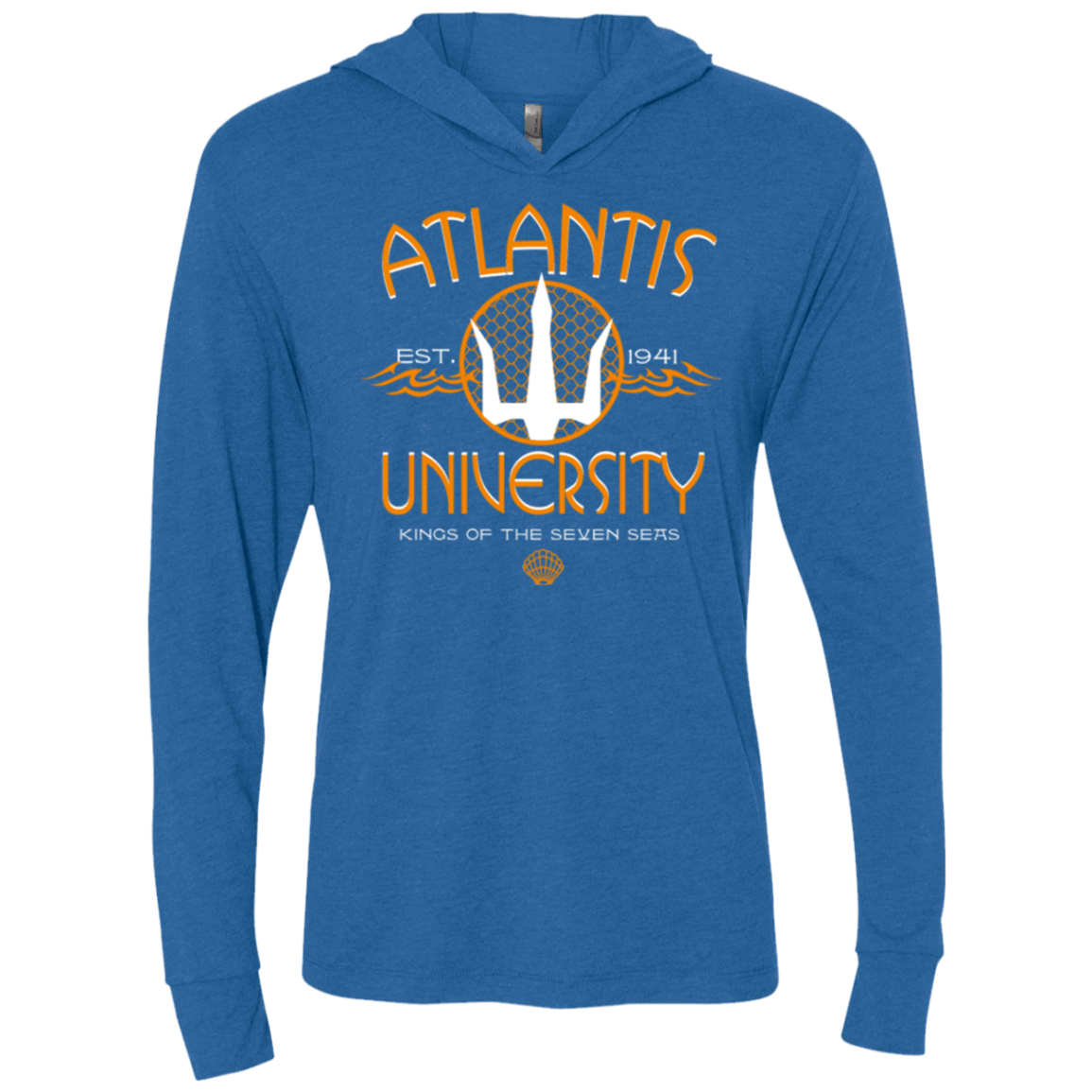 T-Shirts Vintage Royal / X-Small Atlantis University Triblend Long Sleeve Hoodie Tee