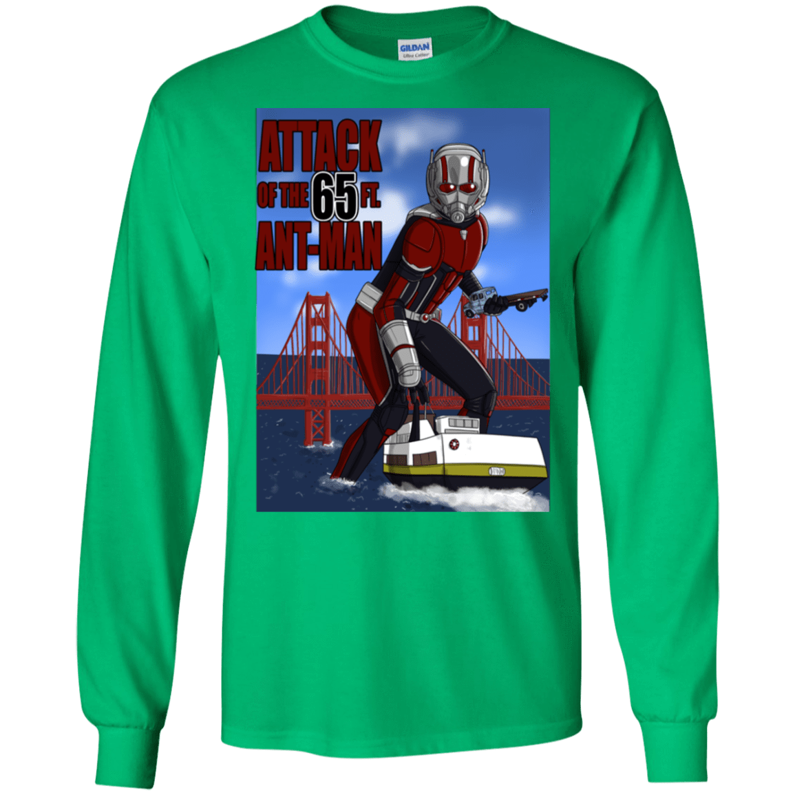 T-Shirts Irish Green / S Attack of the 65 ft. Ant-Man Men's Long Sleeve T-Shirt