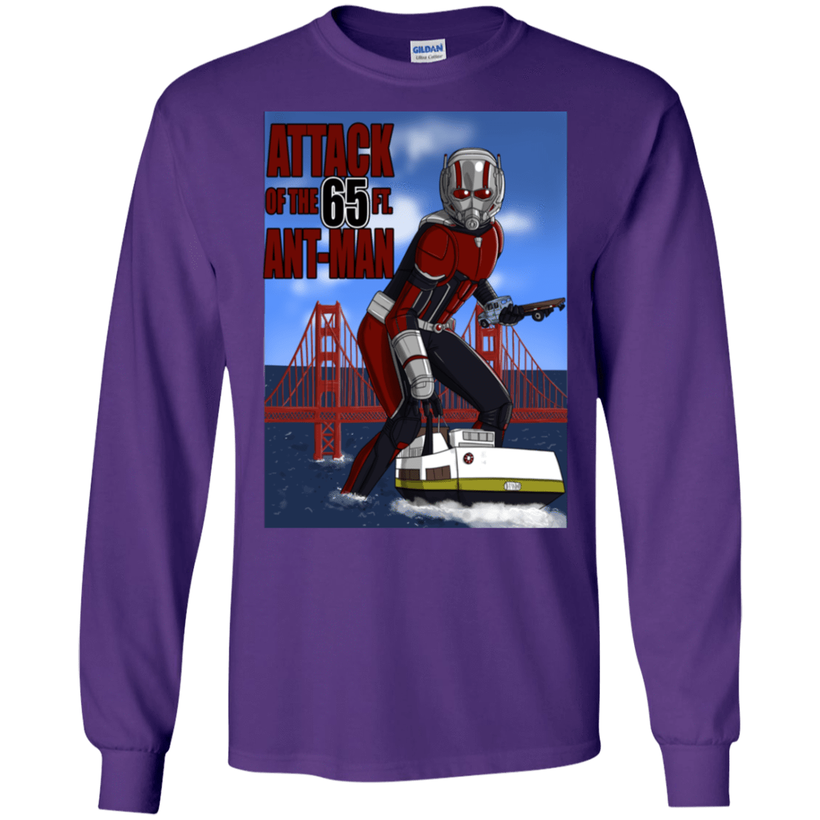 T-Shirts Purple / S Attack of the 65 ft. Ant-Man Men's Long Sleeve T-Shirt