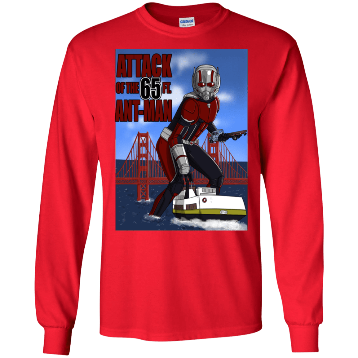 T-Shirts Red / S Attack of the 65 ft. Ant-Man Men's Long Sleeve T-Shirt