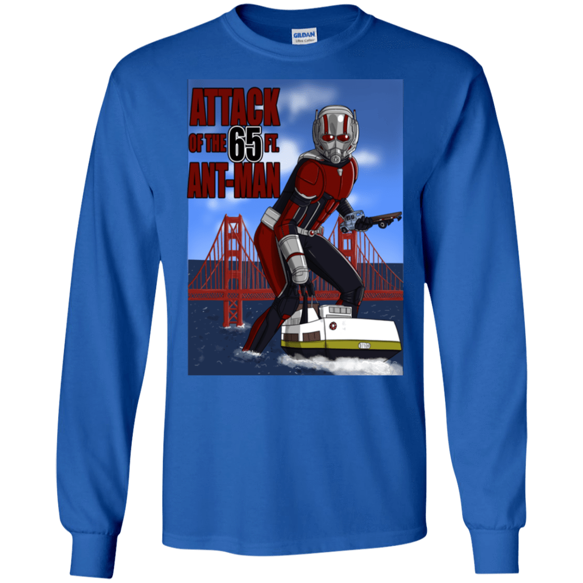 T-Shirts Royal / S Attack of the 65 ft. Ant-Man Men's Long Sleeve T-Shirt