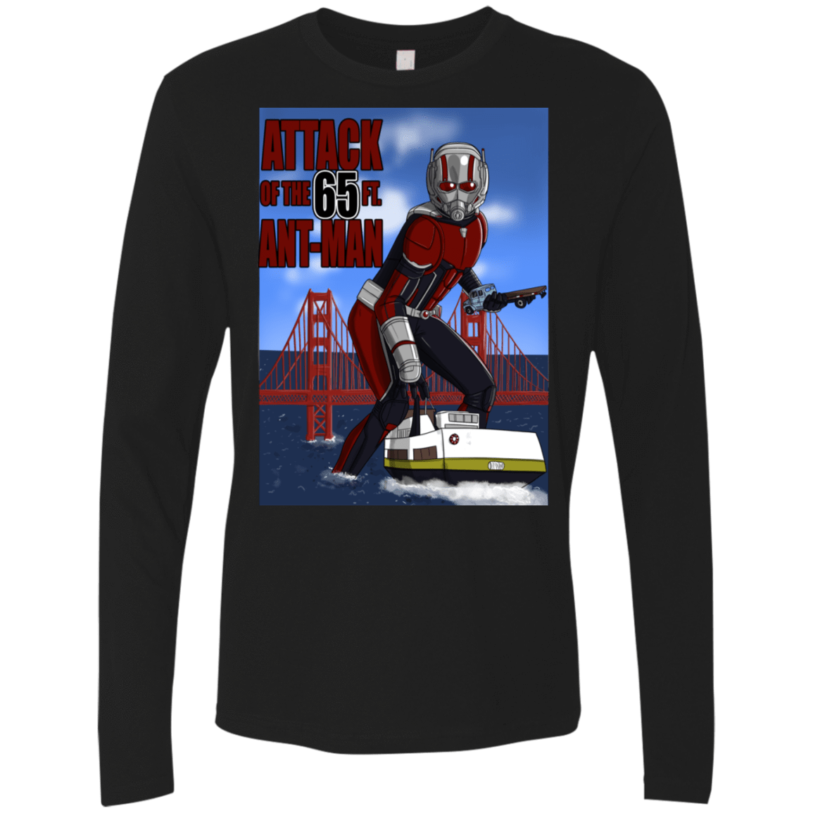 T-Shirts Black / S Attack of the 65 ft. Ant-Man Men's Premium Long Sleeve