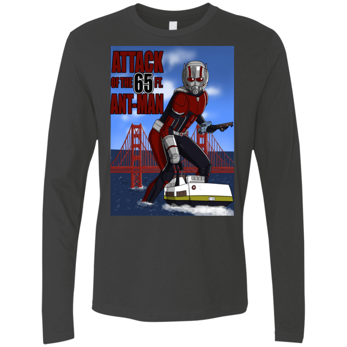 T-Shirts Heavy Metal / S Attack of the 65 ft. Ant-Man Men's Premium Long Sleeve