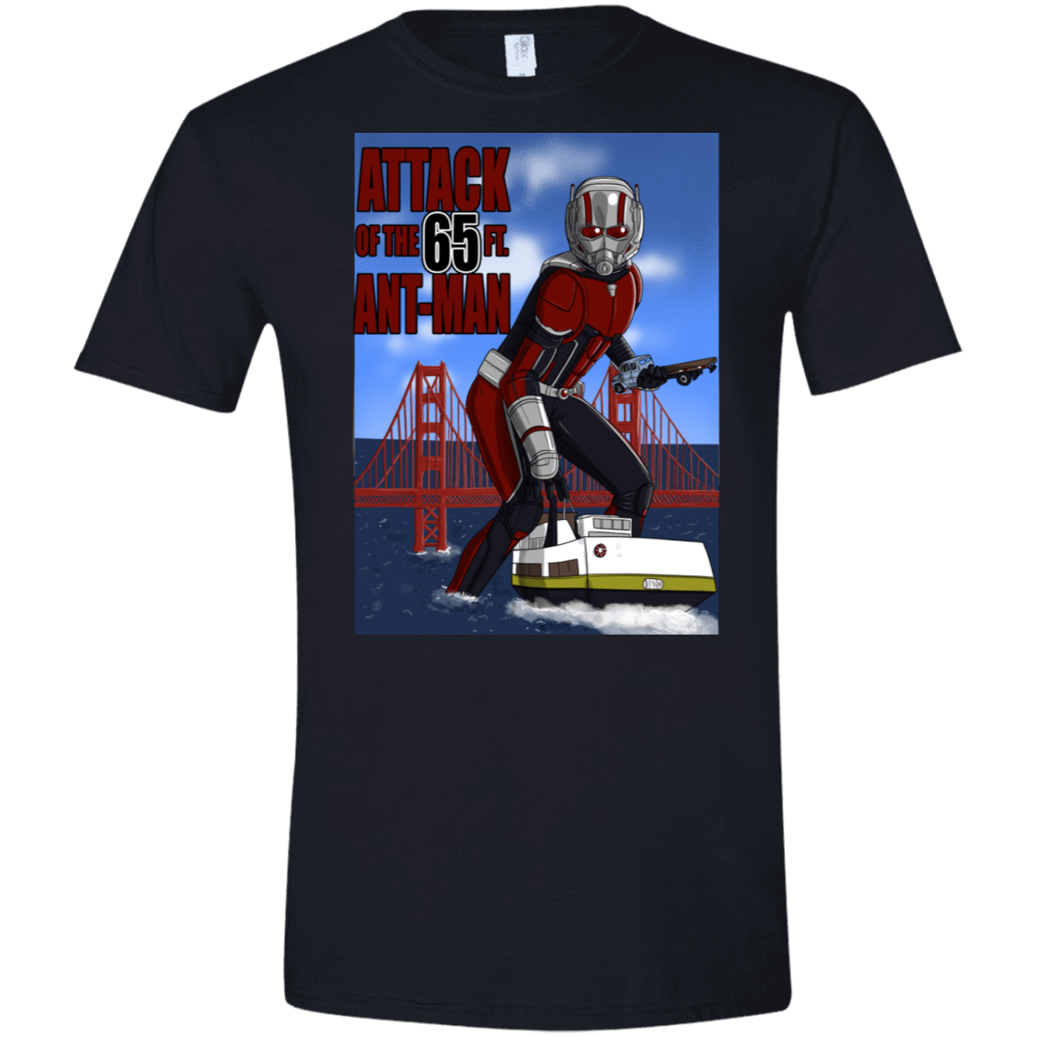T-Shirts Black / X-Small Attack of the 65 ft. Ant-Man Men's Semi-Fitted Softstyle