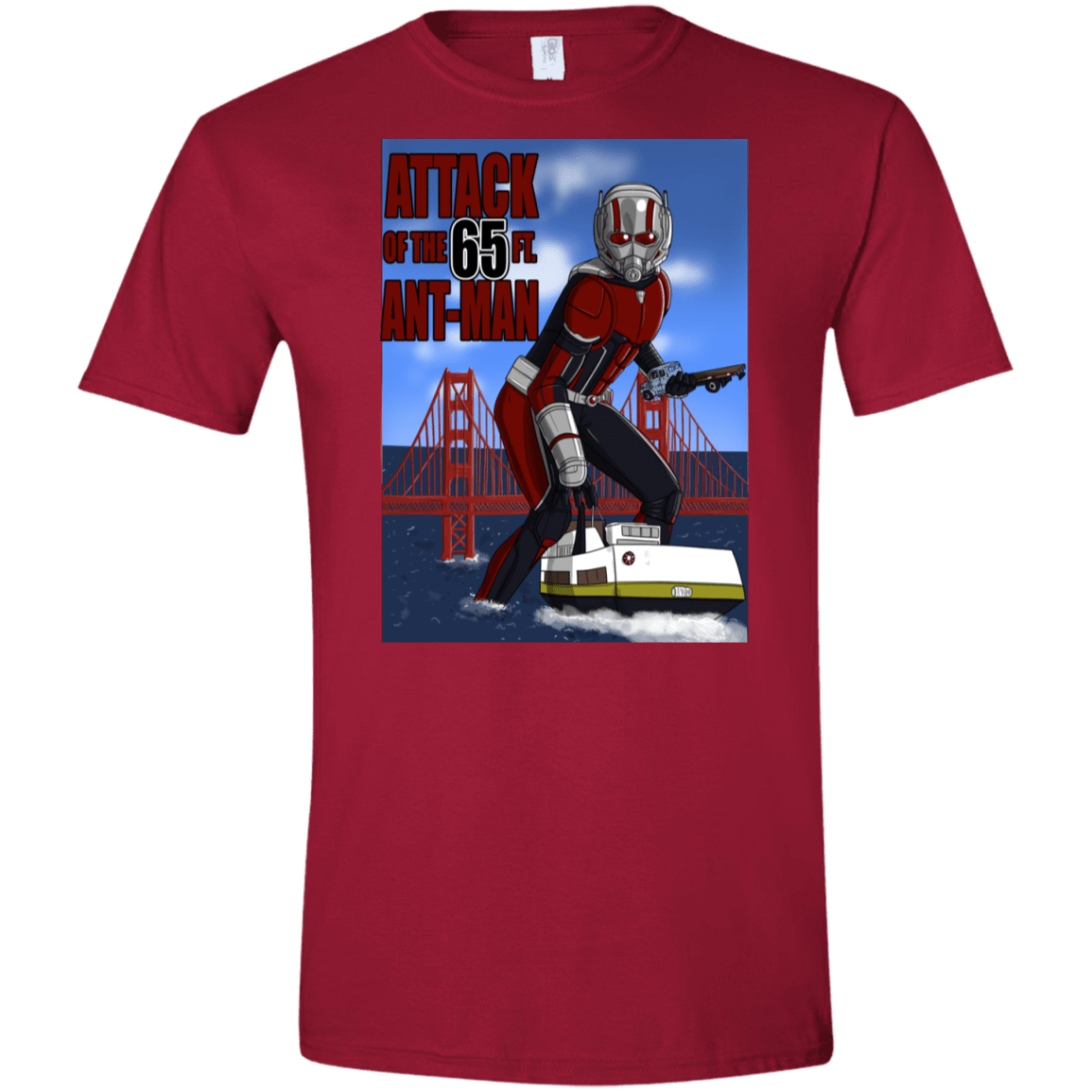 T-Shirts Cardinal Red / S Attack of the 65 ft. Ant-Man Men's Semi-Fitted Softstyle