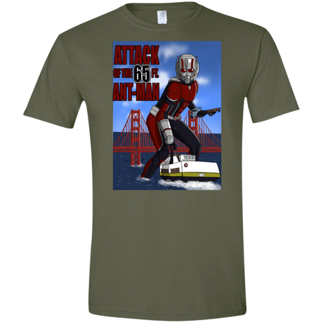 T-Shirts Military Green / S Attack of the 65 ft. Ant-Man Men's Semi-Fitted Softstyle