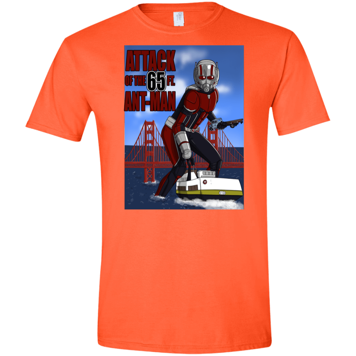 T-Shirts Orange / S Attack of the 65 ft. Ant-Man Men's Semi-Fitted Softstyle