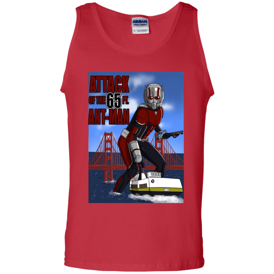 T-Shirts Red / S Attack of the 65 ft. Ant-Man Men's Tank Top