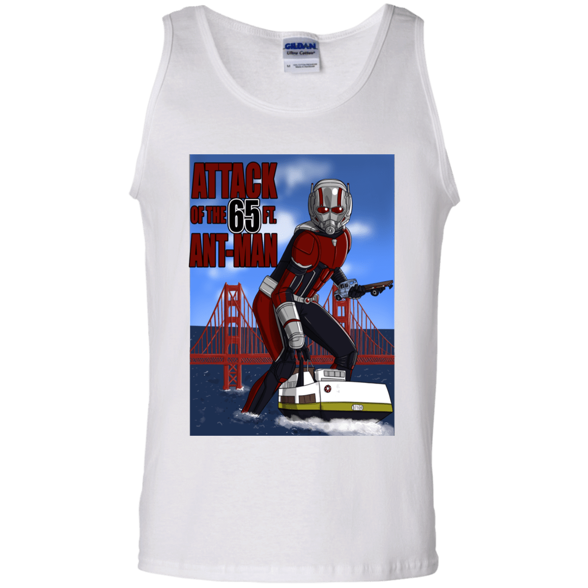 T-Shirts White / S Attack of the 65 ft. Ant-Man Men's Tank Top