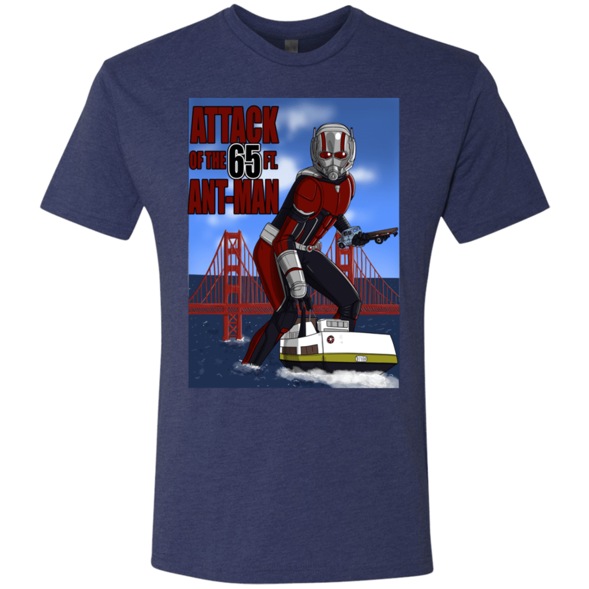 T-Shirts Vintage Navy / S Attack of the 65 ft. Ant-Man Men's Triblend T-Shirt