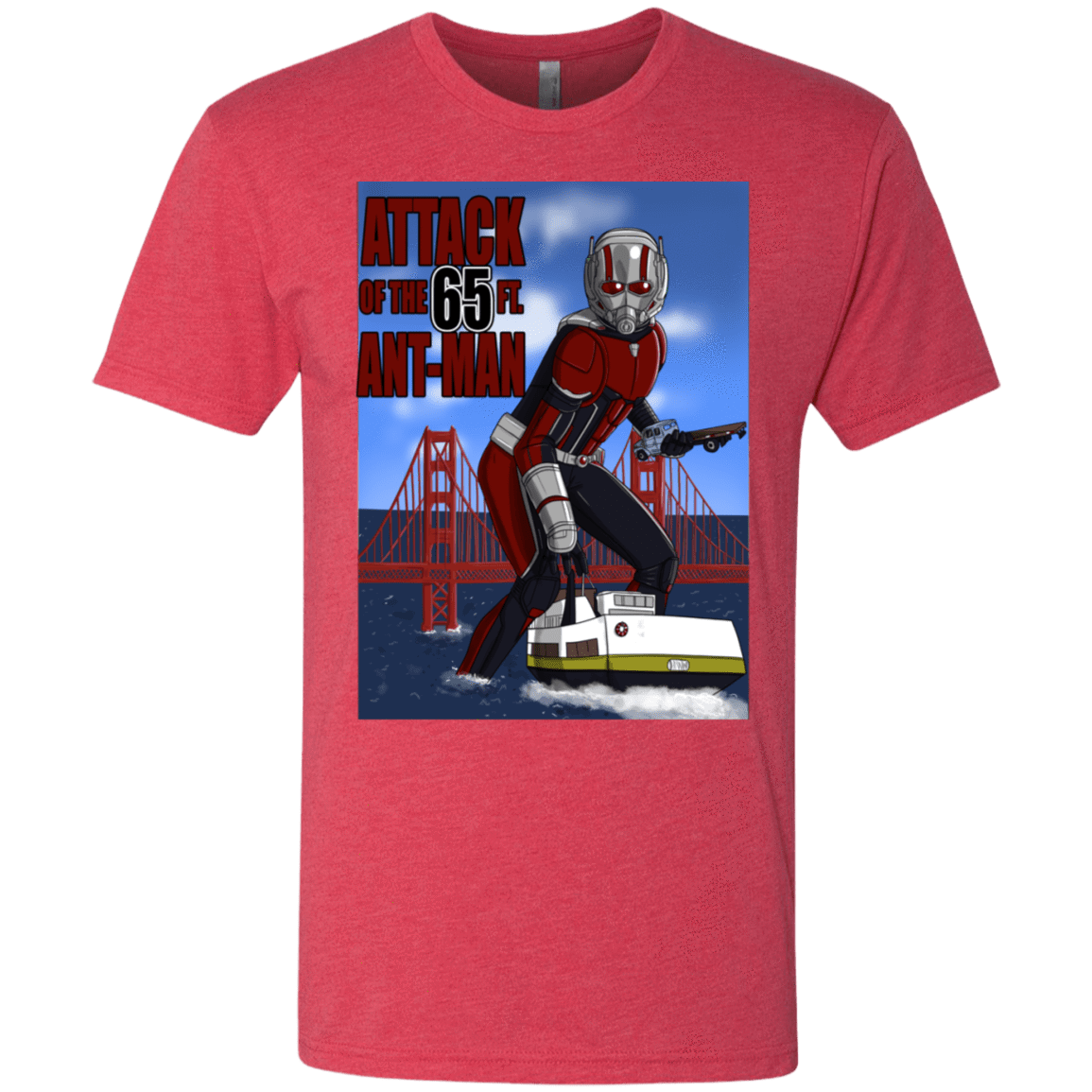 T-Shirts Vintage Red / S Attack of the 65 ft. Ant-Man Men's Triblend T-Shirt