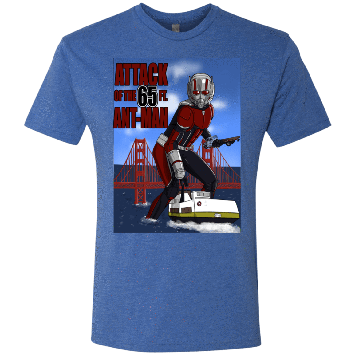 T-Shirts Vintage Royal / S Attack of the 65 ft. Ant-Man Men's Triblend T-Shirt