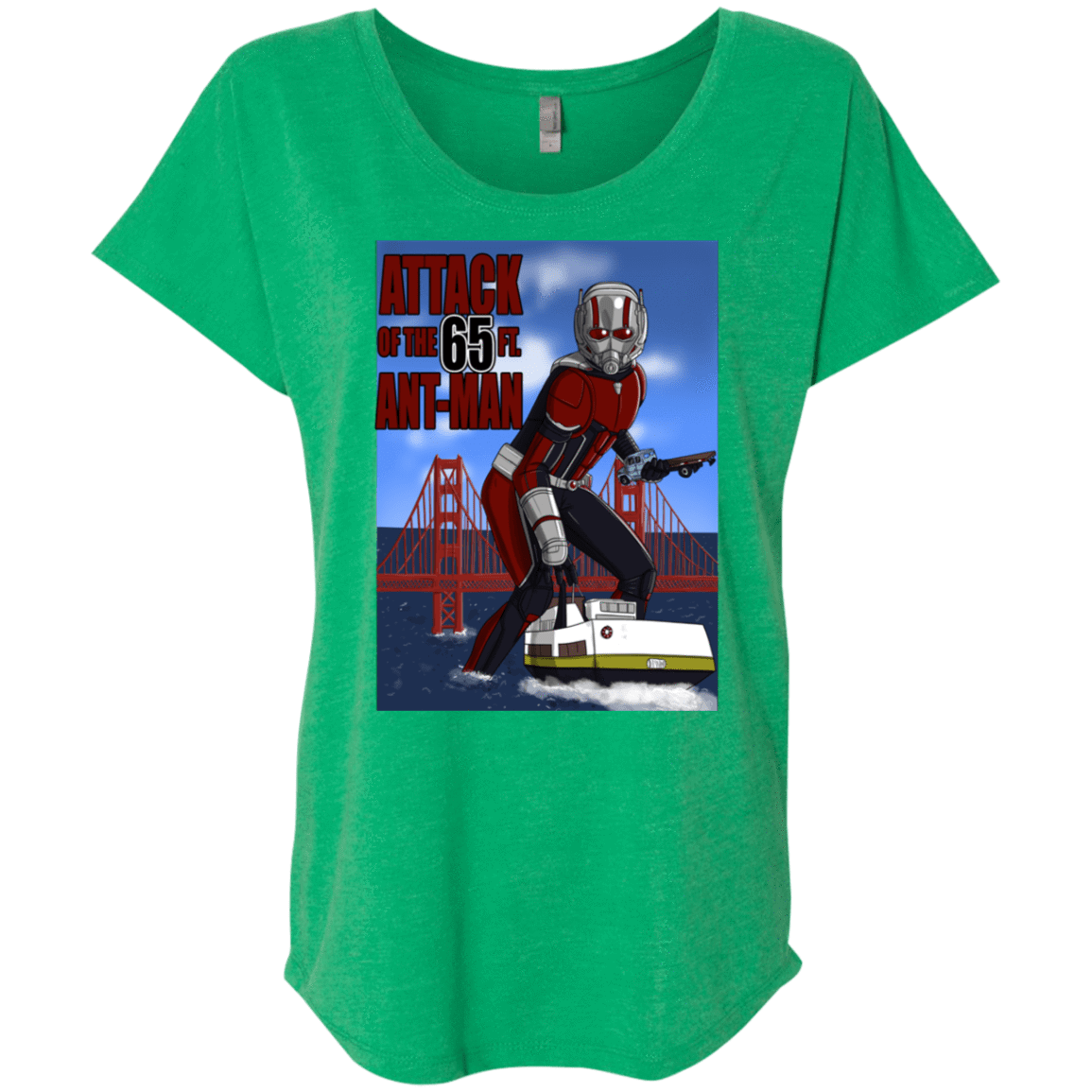 T-Shirts Envy / X-Small Attack of the 65 ft. Ant-Man Triblend Dolman Sleeve