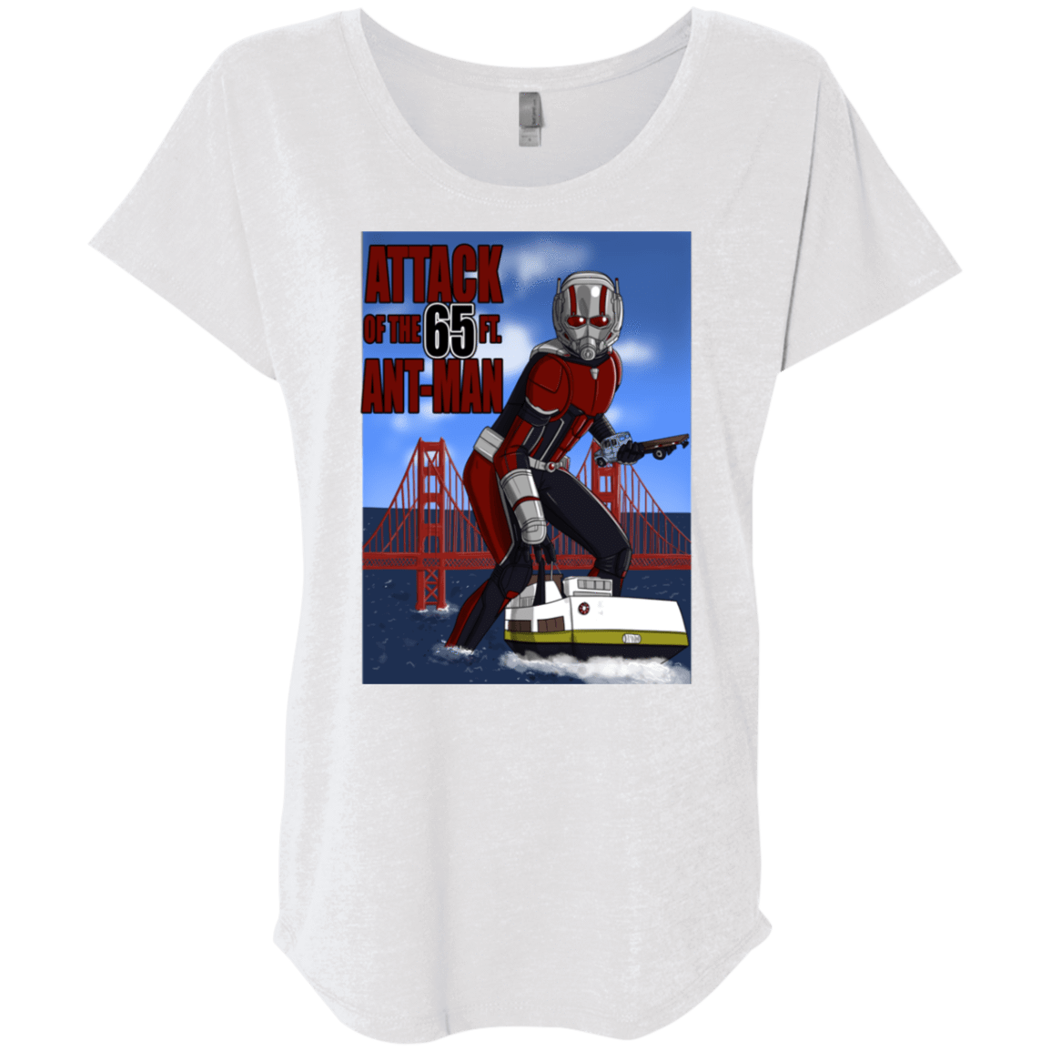 T-Shirts Heather White / X-Small Attack of the 65 ft. Ant-Man Triblend Dolman Sleeve