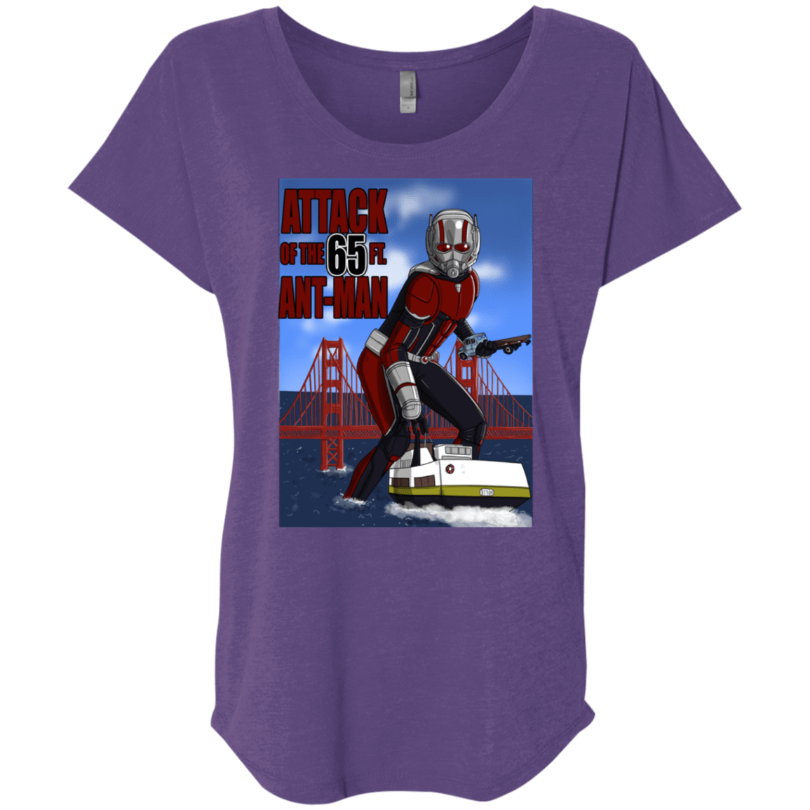 T-Shirts Purple Rush / X-Small Attack of the 65 ft. Ant-Man Triblend Dolman Sleeve