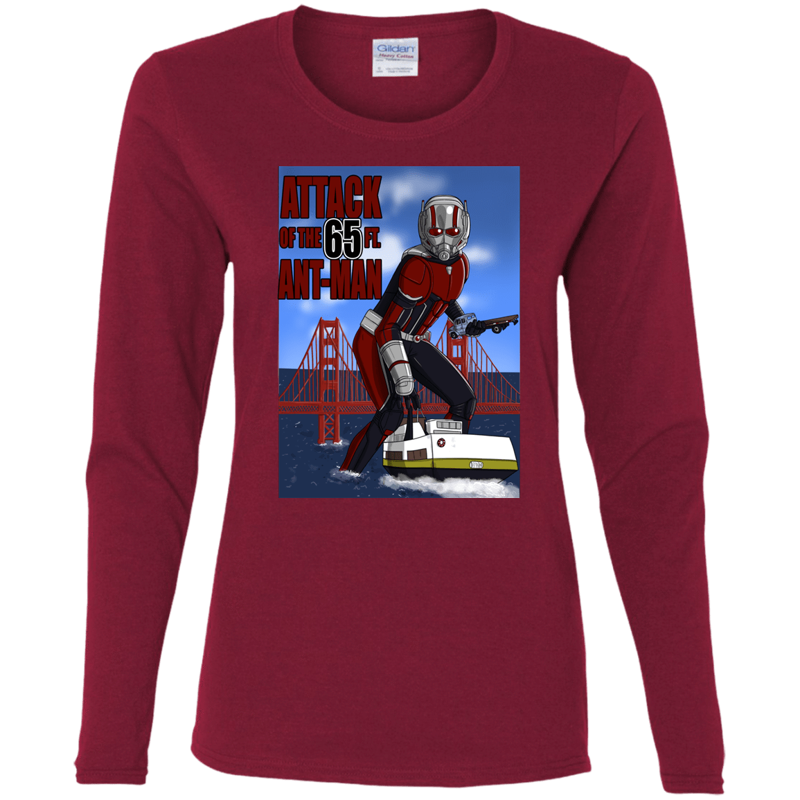 T-Shirts Cardinal / S Attack of the 65 ft. Ant-Man Women's Long Sleeve T-Shirt