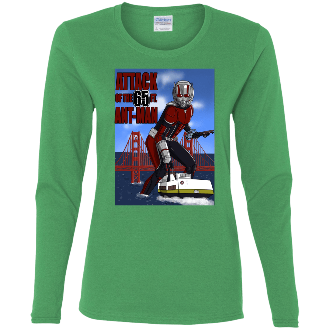 T-Shirts Irish Green / S Attack of the 65 ft. Ant-Man Women's Long Sleeve T-Shirt