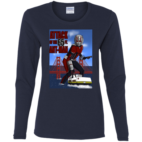 T-Shirts Navy / S Attack of the 65 ft. Ant-Man Women's Long Sleeve T-Shirt