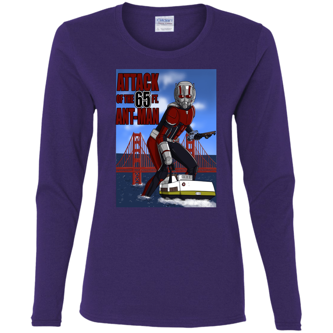 T-Shirts Purple / S Attack of the 65 ft. Ant-Man Women's Long Sleeve T-Shirt