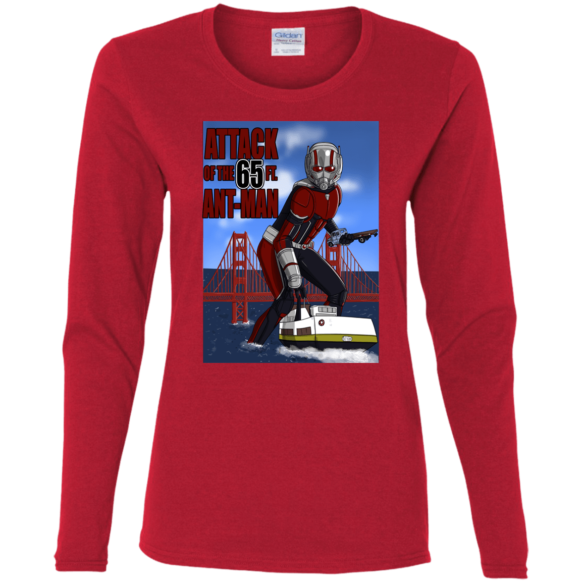 T-Shirts Red / S Attack of the 65 ft. Ant-Man Women's Long Sleeve T-Shirt