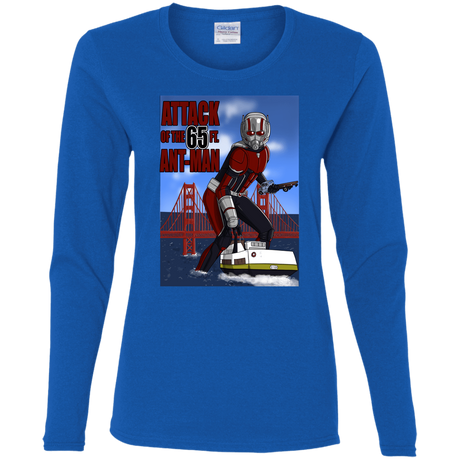 T-Shirts Royal / S Attack of the 65 ft. Ant-Man Women's Long Sleeve T-Shirt