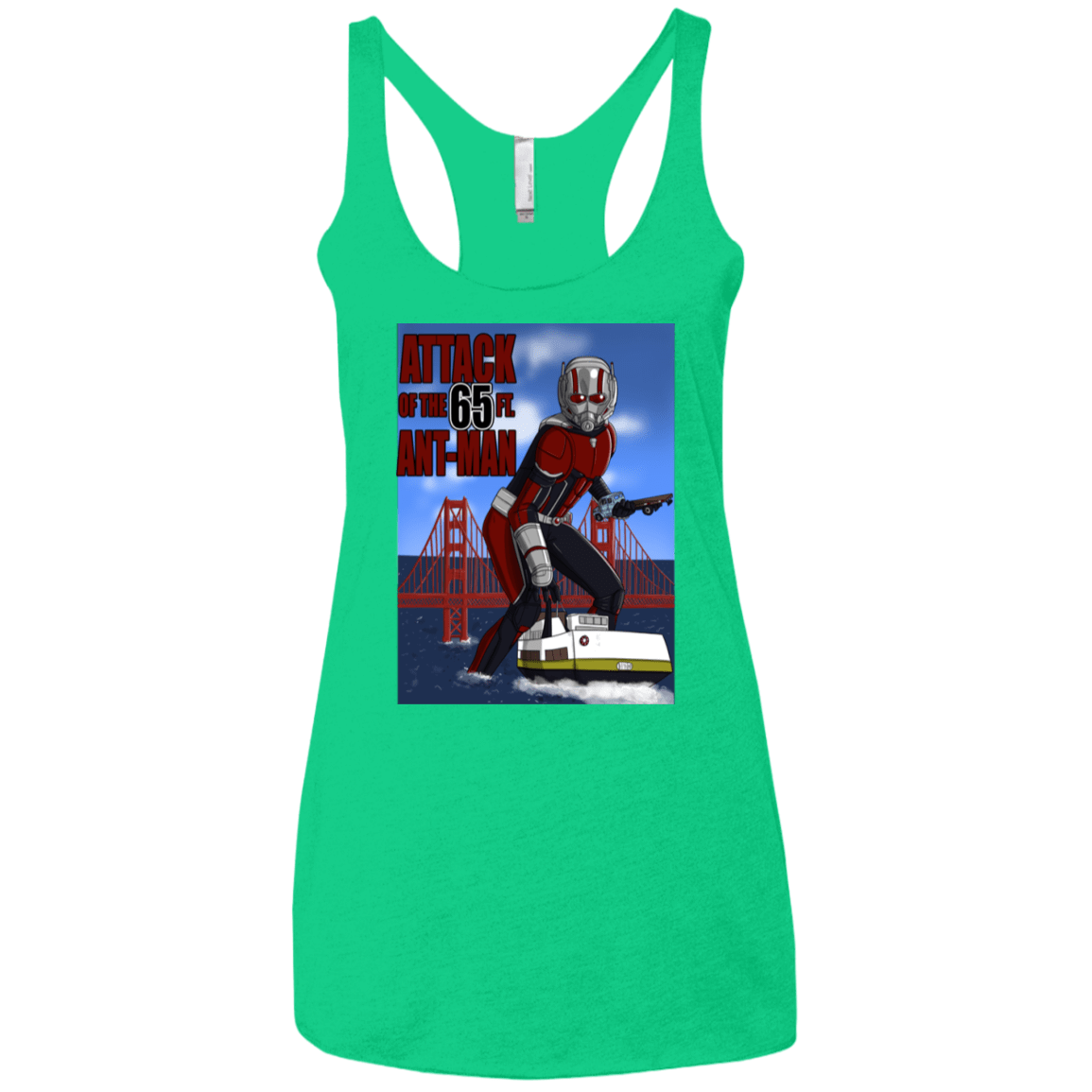 T-Shirts Envy / X-Small Attack of the 65 ft. Ant-Man Women's Triblend Racerback Tank