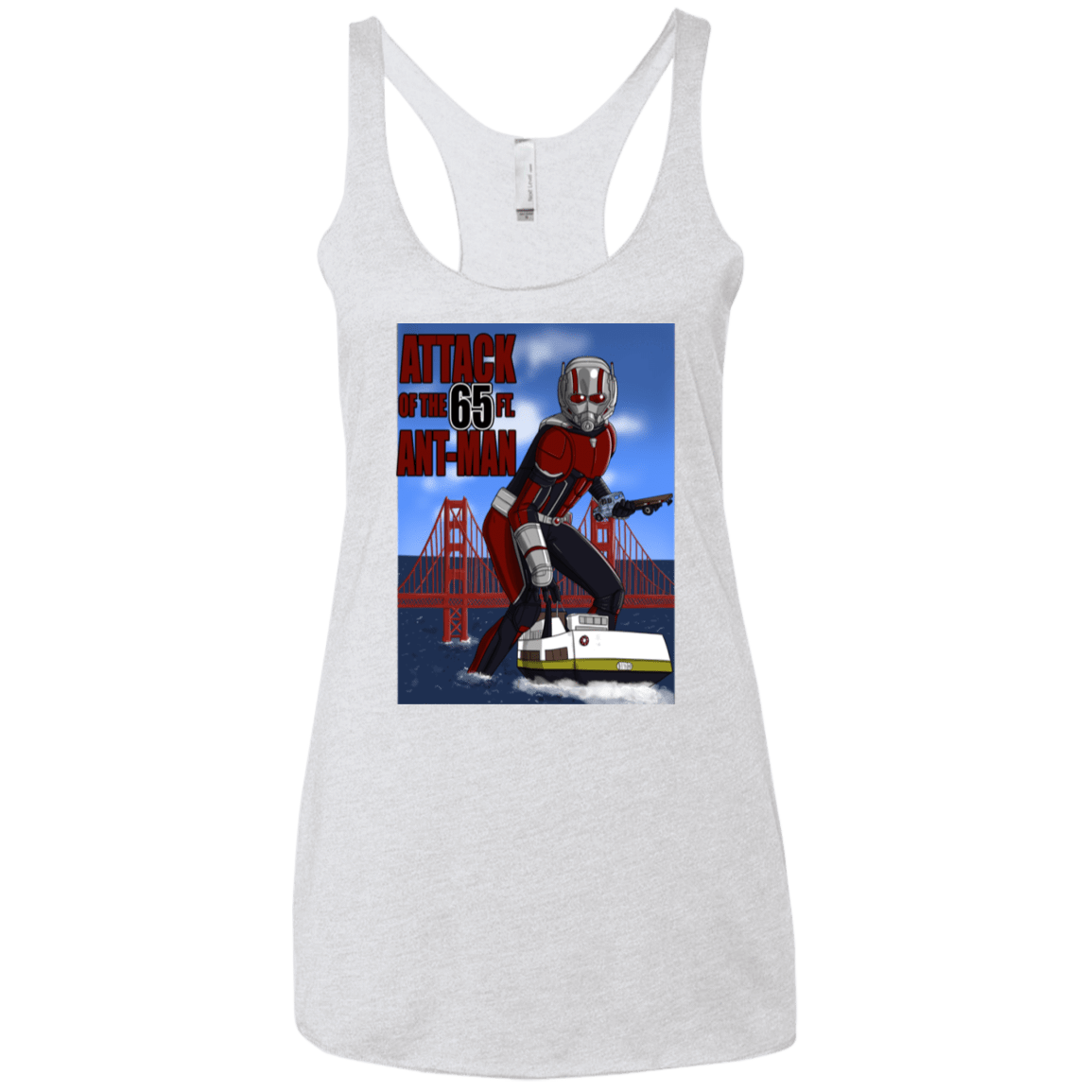 T-Shirts Heather White / X-Small Attack of the 65 ft. Ant-Man Women's Triblend Racerback Tank