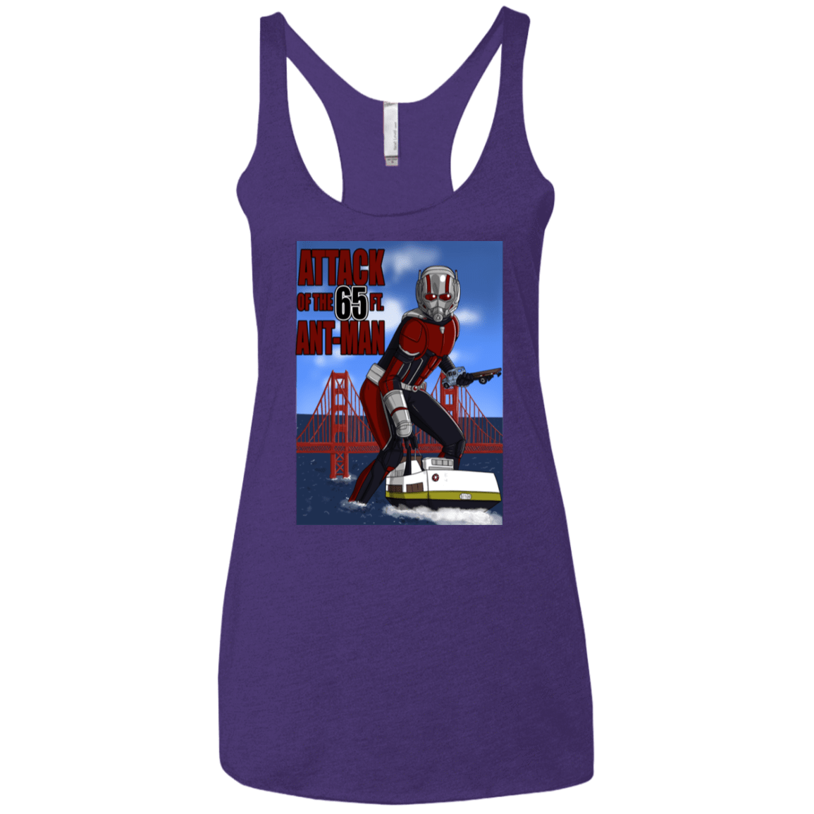 T-Shirts Purple Rush / X-Small Attack of the 65 ft. Ant-Man Women's Triblend Racerback Tank