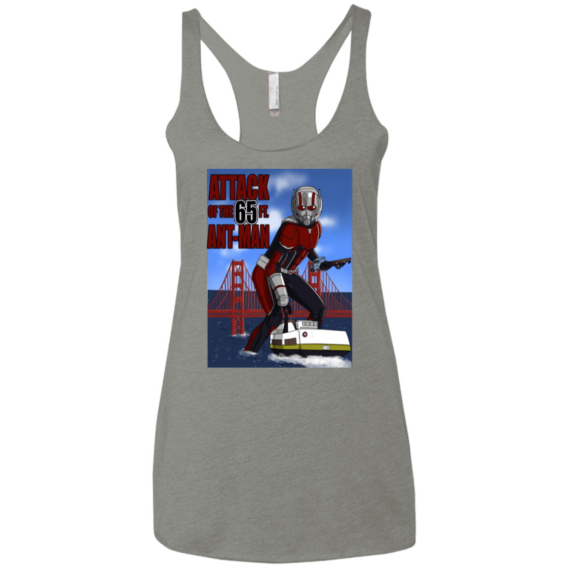 T-Shirts Venetian Grey / X-Small Attack of the 65 ft. Ant-Man Women's Triblend Racerback Tank