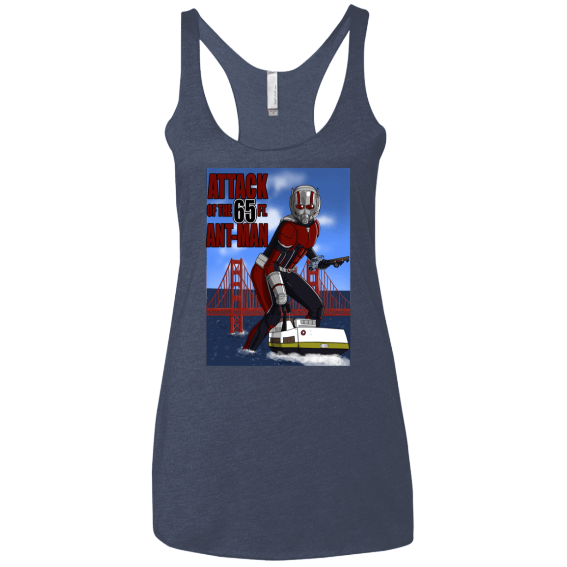 T-Shirts Vintage Navy / X-Small Attack of the 65 ft. Ant-Man Women's Triblend Racerback Tank