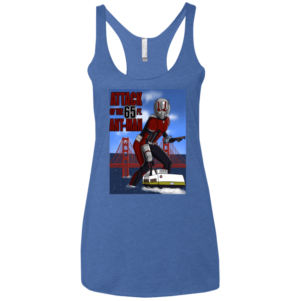 T-Shirts Vintage Royal / X-Small Attack of the 65 ft. Ant-Man Women's Triblend Racerback Tank