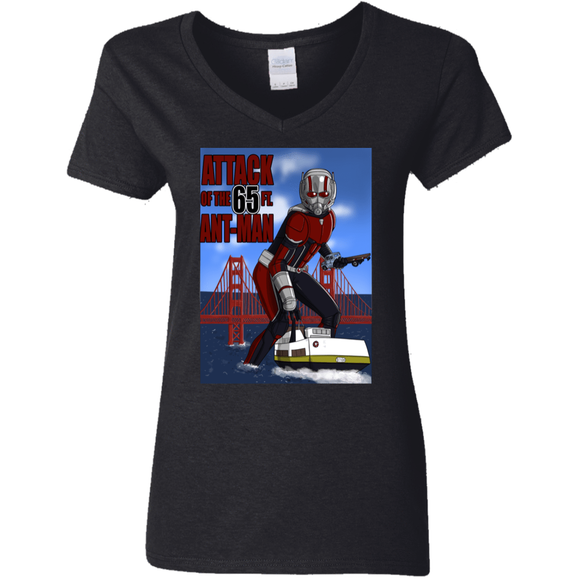 T-Shirts Black / S Attack of the 65 ft. Ant-Man Women's V-Neck T-Shirt