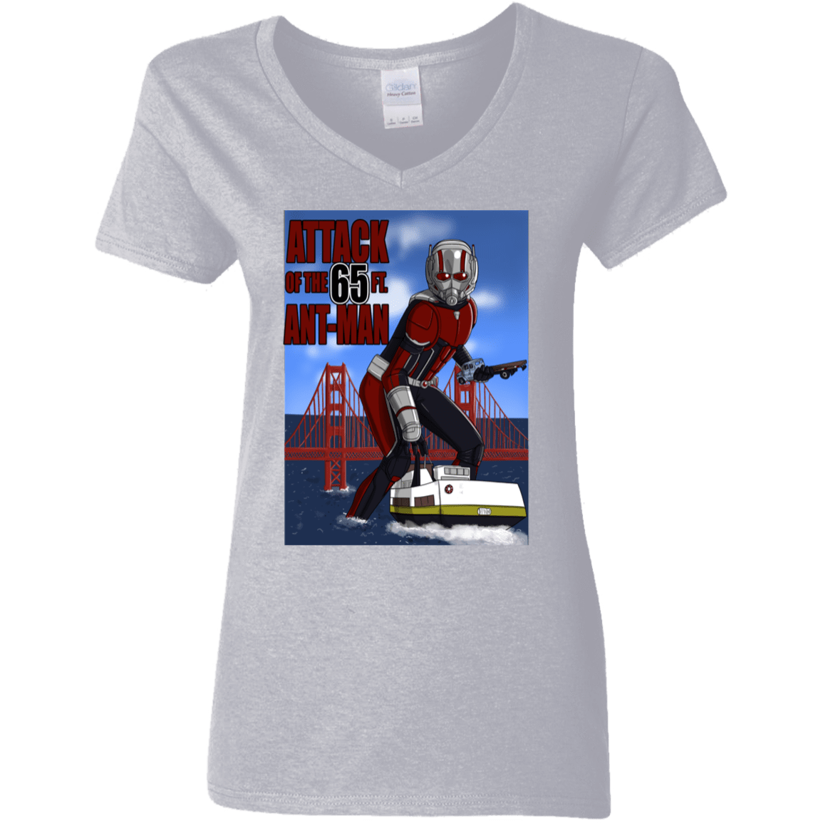 T-Shirts Sport Grey / S Attack of the 65 ft. Ant-Man Women's V-Neck T-Shirt