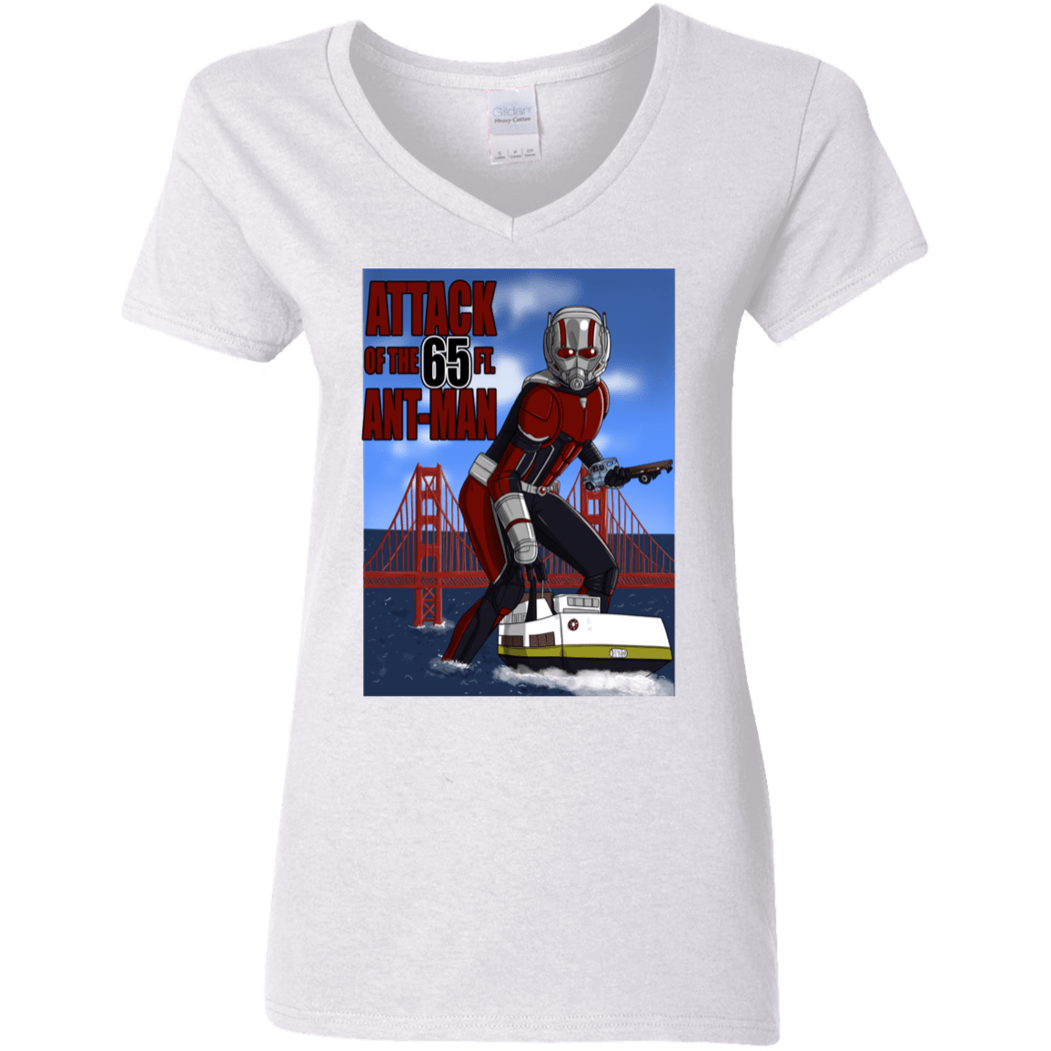 T-Shirts White / S Attack of the 65 ft. Ant-Man Women's V-Neck T-Shirt