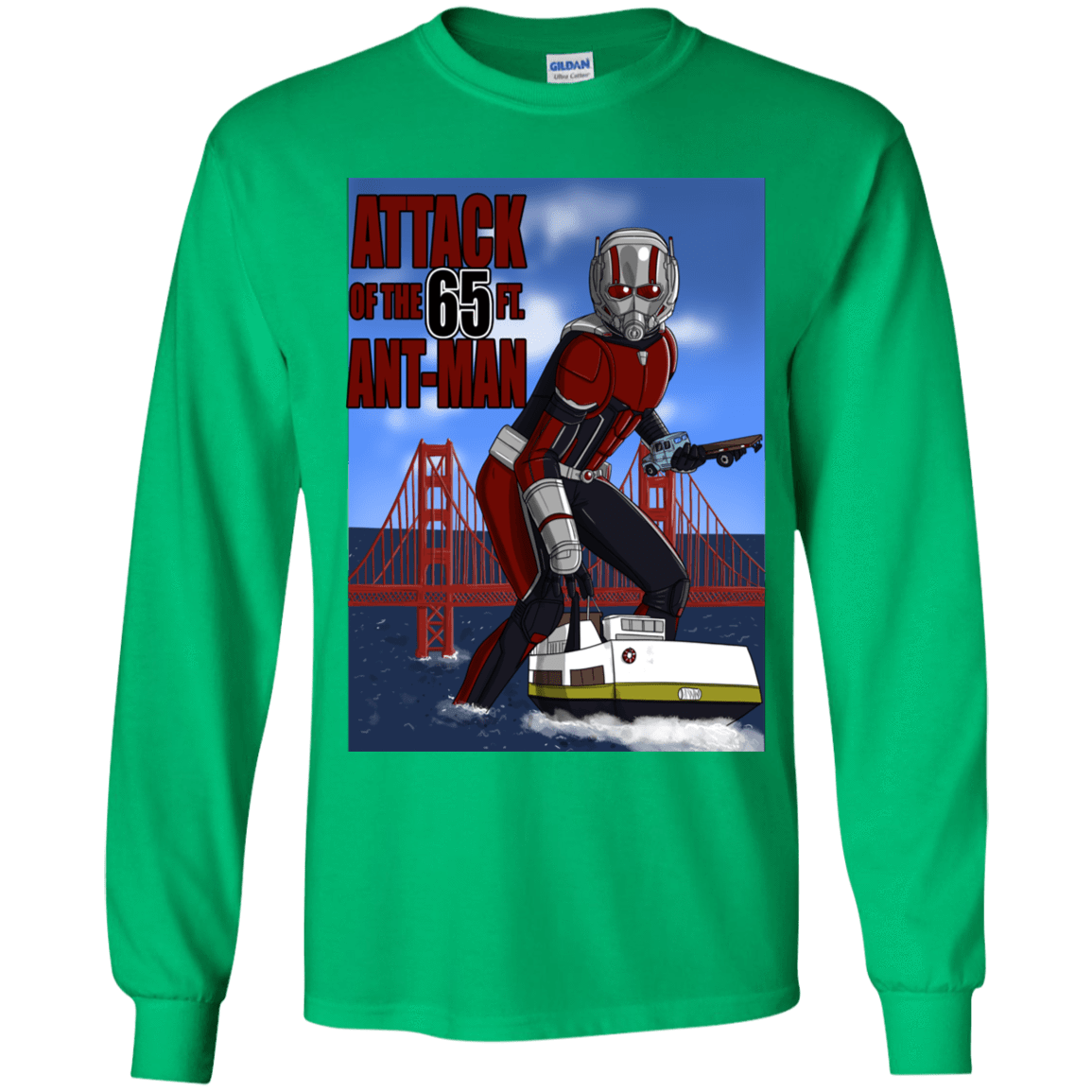 T-Shirts Irish Green / YS Attack of the 65 ft. Ant-Man Youth Long Sleeve T-Shirt