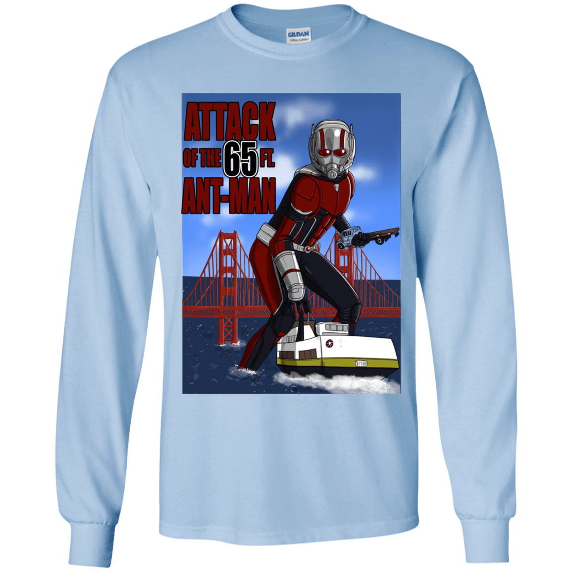 T-Shirts Light Blue / YS Attack of the 65 ft. Ant-Man Youth Long Sleeve T-Shirt