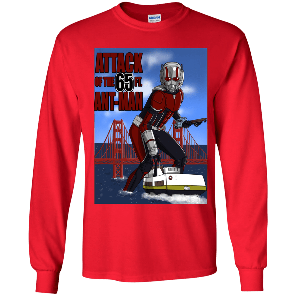 T-Shirts Red / YS Attack of the 65 ft. Ant-Man Youth Long Sleeve T-Shirt