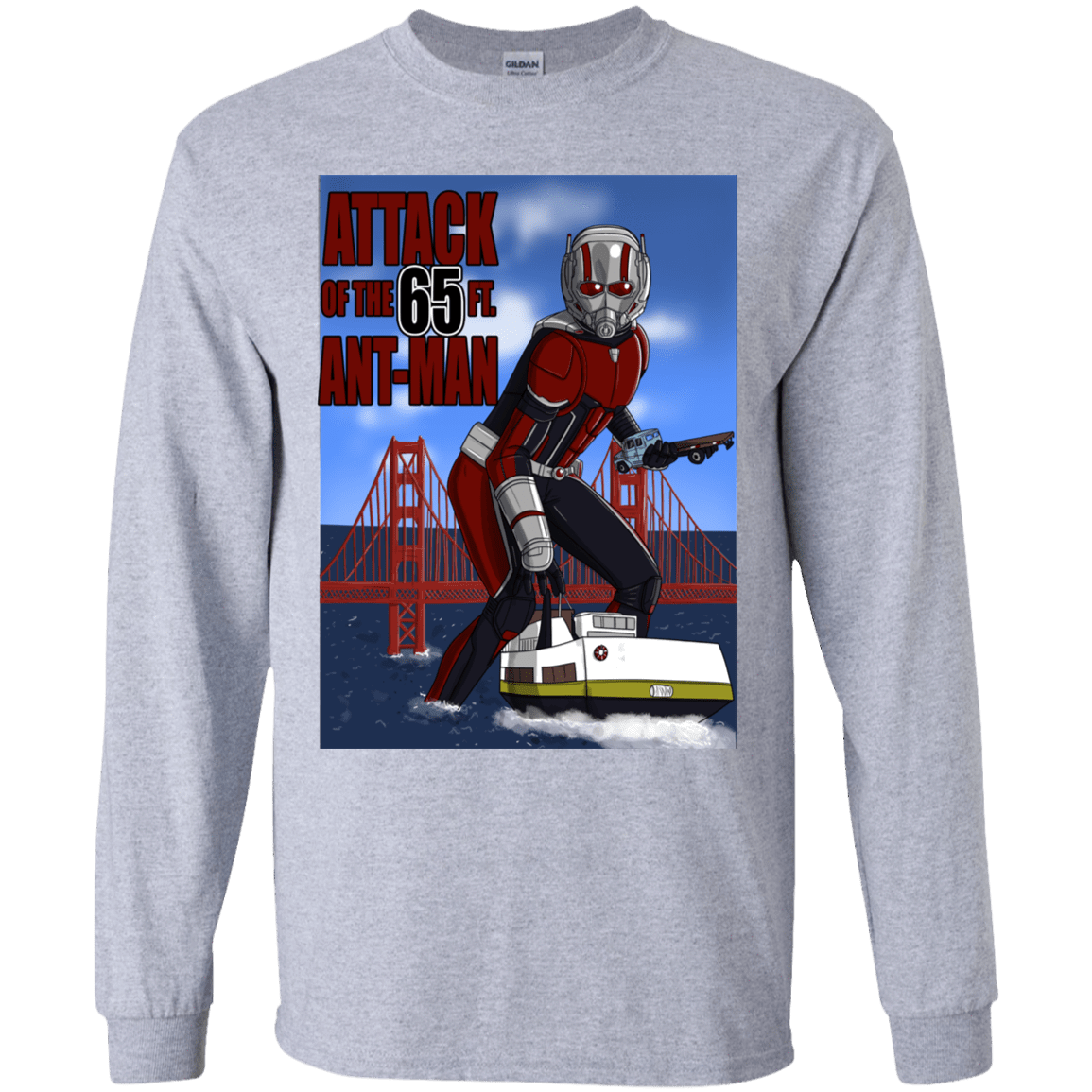 T-Shirts Sport Grey / YS Attack of the 65 ft. Ant-Man Youth Long Sleeve T-Shirt
