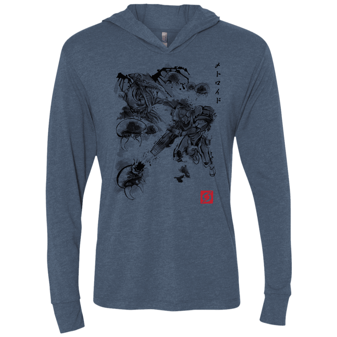 Attack of the space pirates Triblend Long Sleeve Hoodie Tee