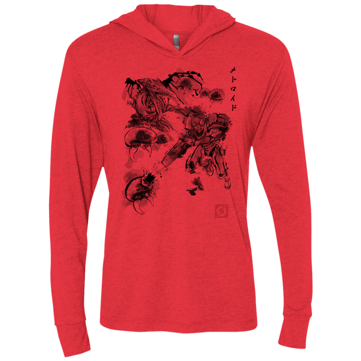 Attack of the space pirates Triblend Long Sleeve Hoodie Tee